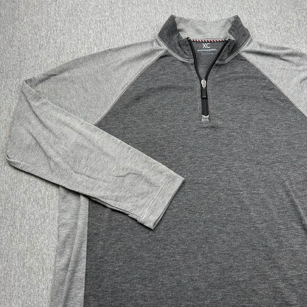 Johnston & Murphy XC4 1/4 Zip Sweater Mens Large Gray‎ Golf Performance Casual